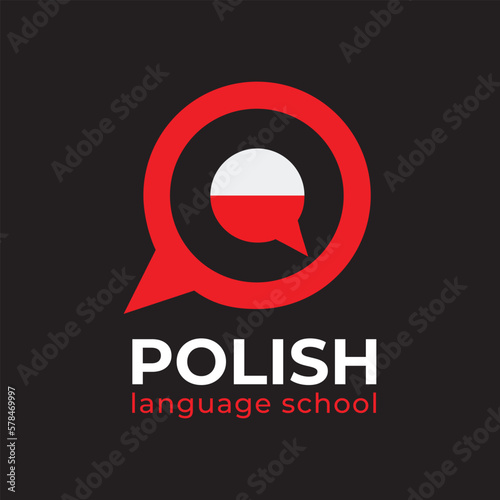 Vector logo of the Polish language school