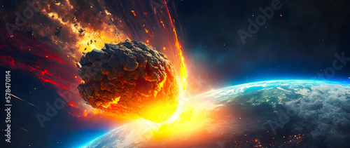 Fotografia Asteroid impact, end of world, judgment day