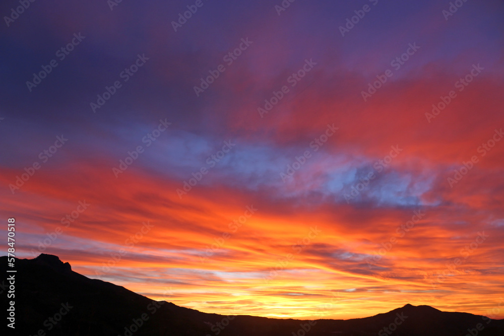 Village of Otivar, Spain at dawn	