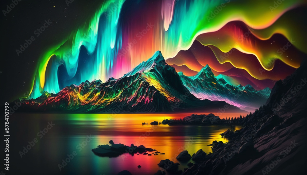 aurora borealis multi colorful 03