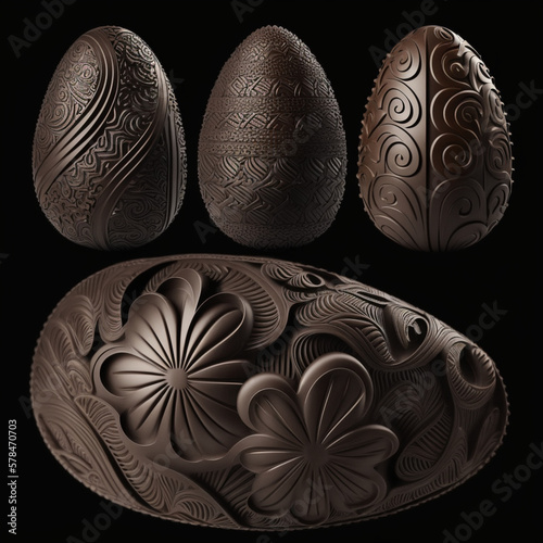 hocolate eggs with many details 01 photo