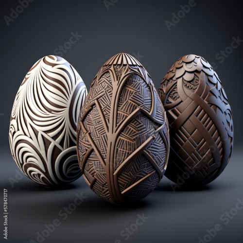 hocolate eggs with many details 03 photo