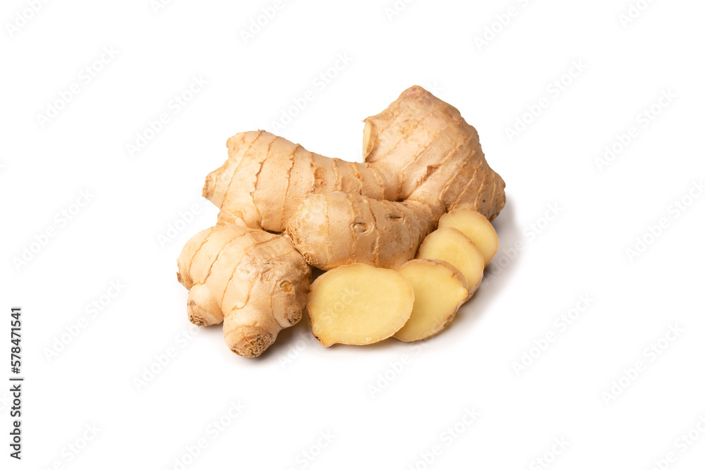 Ginger root isolated on white background. Ginger root isolated on white background.