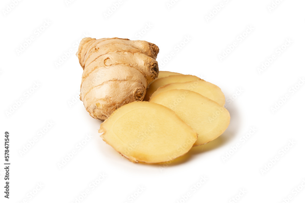Ginger root isolated on white background. Ginger root isolated on white background.