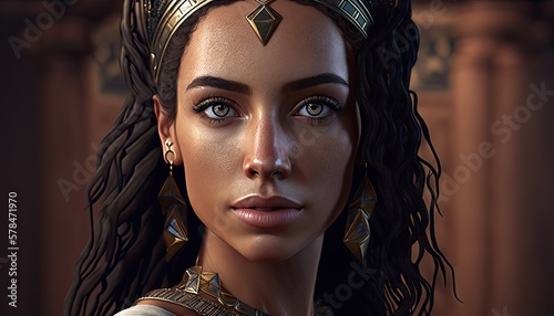 Egyptian beautiful woman. Generative AI