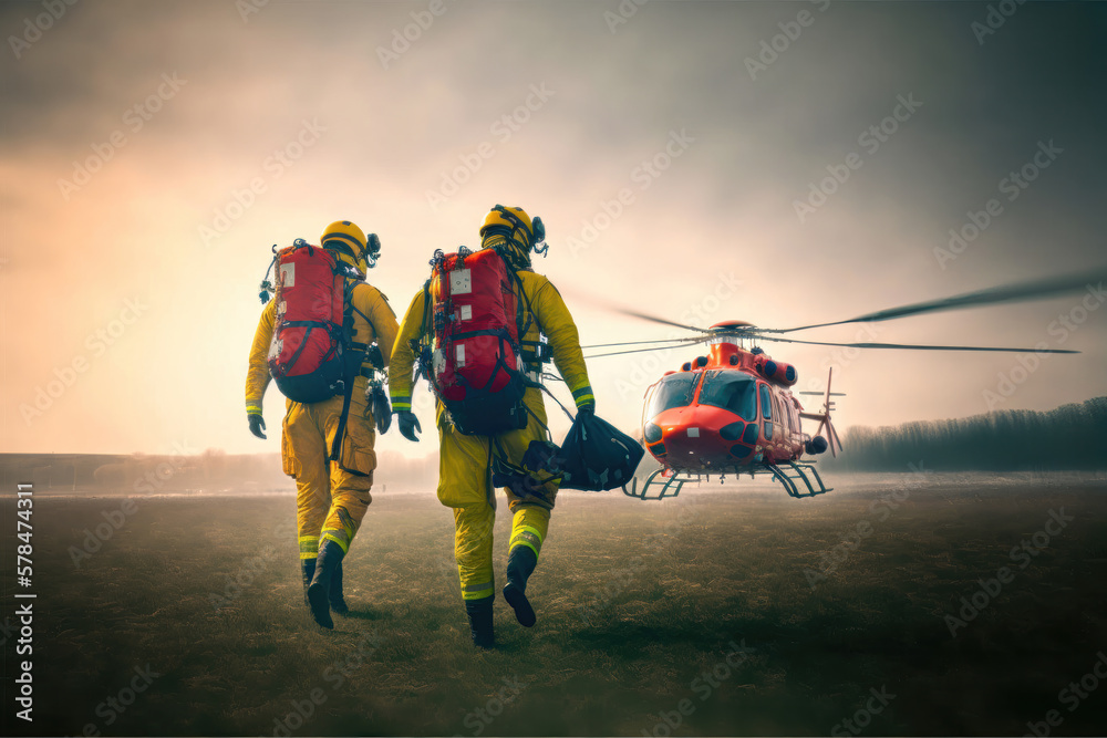 Rapid Response: Paramedics on a Rescue Mission. Generative Ai