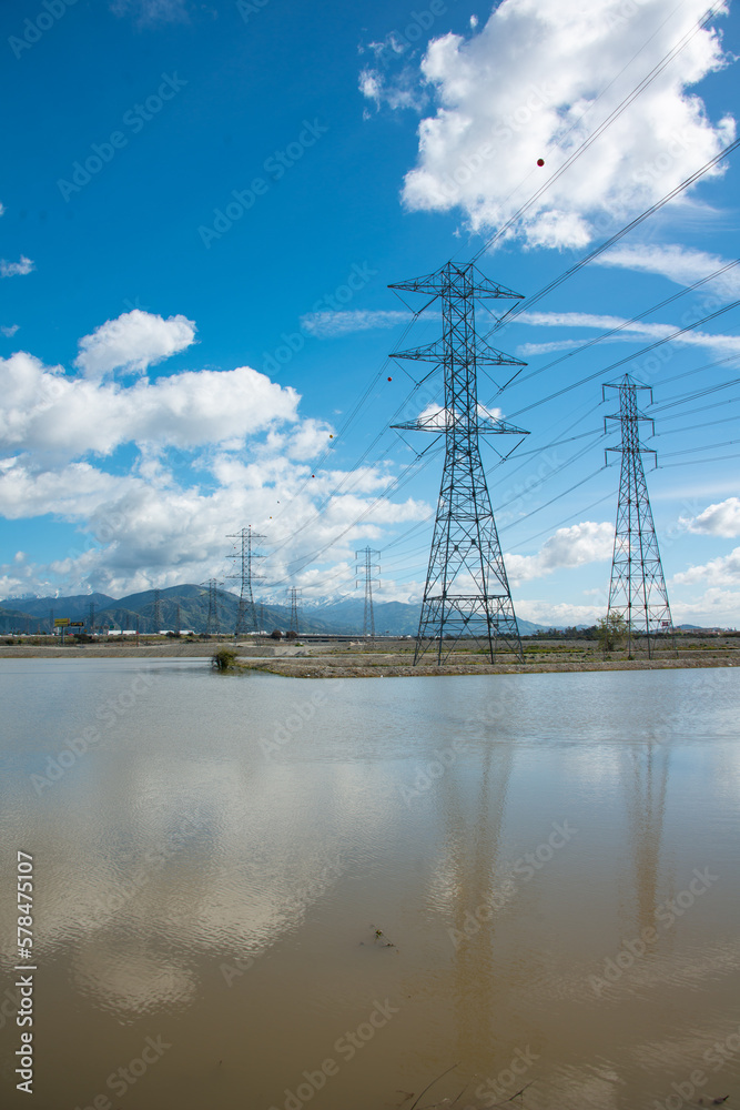 Santa Fe Dam Irwindale, CA - california reservoir at full level