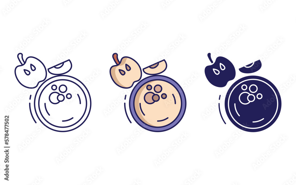 Fototapeta premium apple juice icon