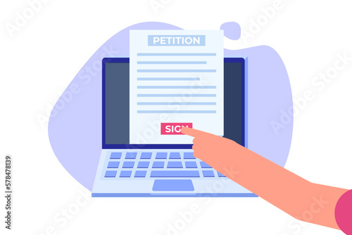 An appeal document or form. Petition online concept. Vector illustration © Andrii Symonenko
