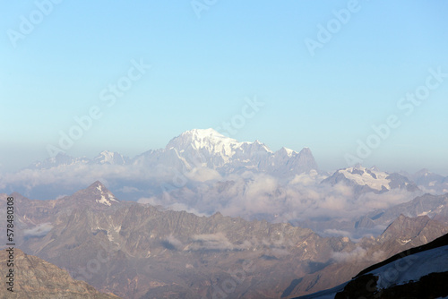 A view during trekking in Monte Rosa
