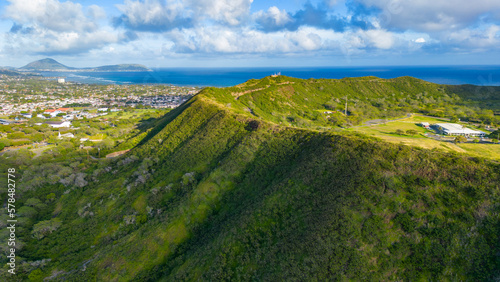 Diamond Head in Honolulu, Hawaii © Drone Northwest