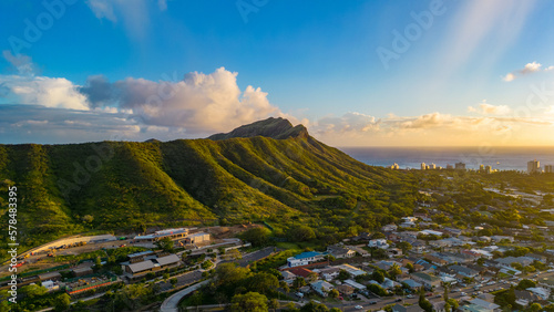 Photos Sunset over Diamond Head in Honolulu, Hawaii