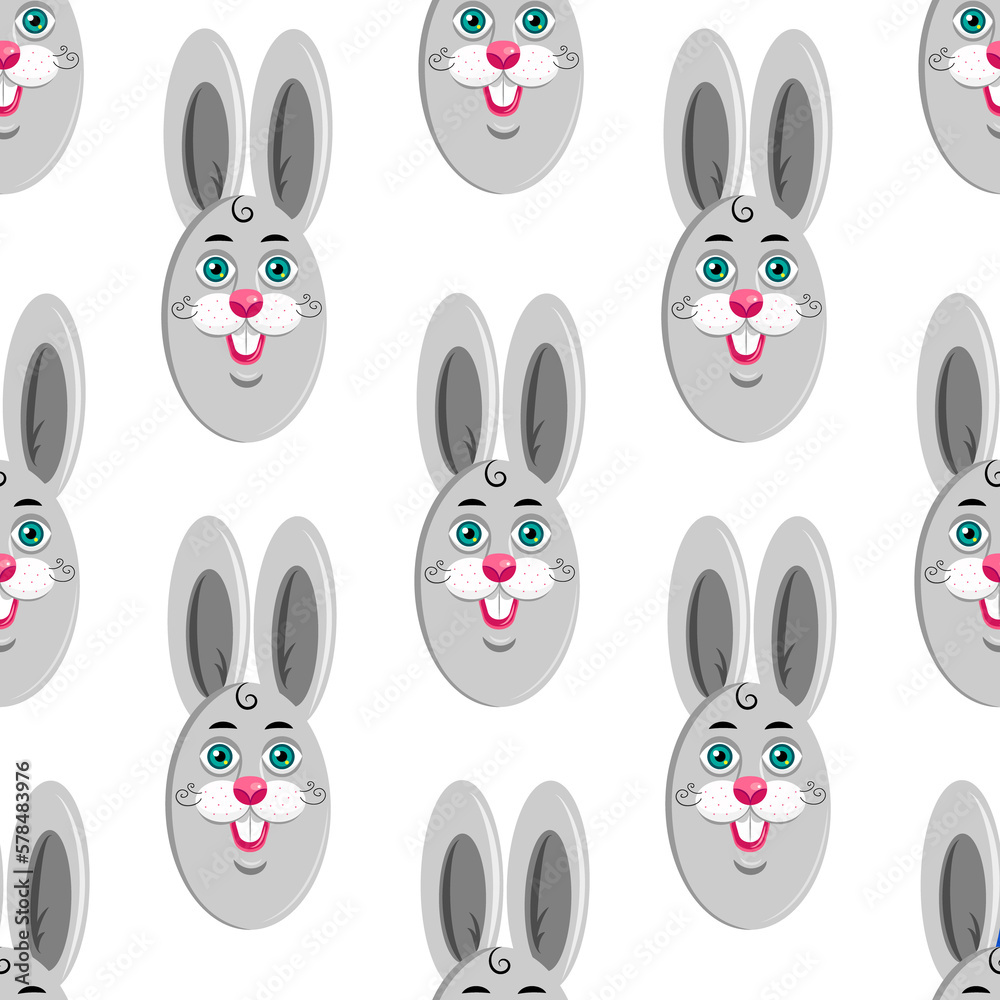 Obraz premium Easter bunny seamless pattern holiday animals background