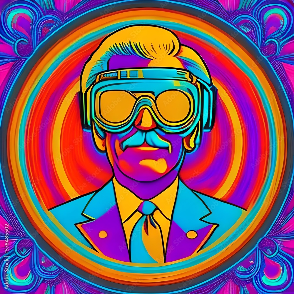 Retro Person in Virtual Reality Retro Person in Virtual Reality