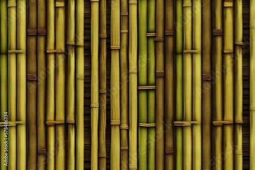 Bamboo Bliss  A Serene Wall Background Pattern. Generative AI