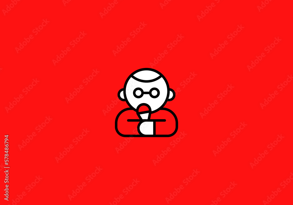 Logo ice cream and grandpa, logo with Simple ice cream, Cartoon, Desert, Unique, Food. Business identity Vector Icon. Logo ice cream and grandpa, logo with Simple ice cream, Cartoon, Desert, Unique, Food. Business identity Vector Icon.