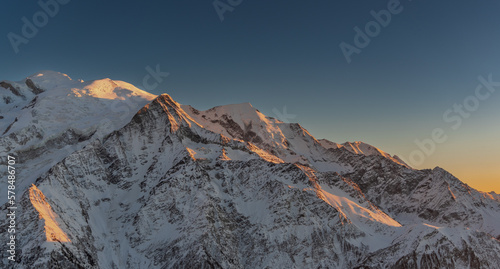 Mont Blanc au coucher de soleil