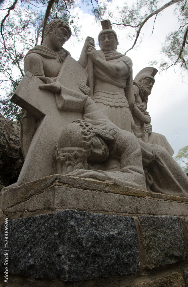 via crucis, station nine. jesus falls for the third time under the cross via crucis, station nine. jesus falls for the third time under the cross