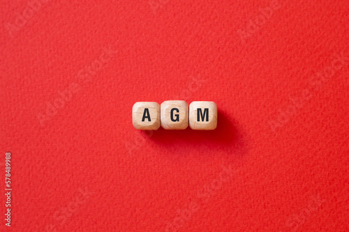 AGM - word concept on cubes