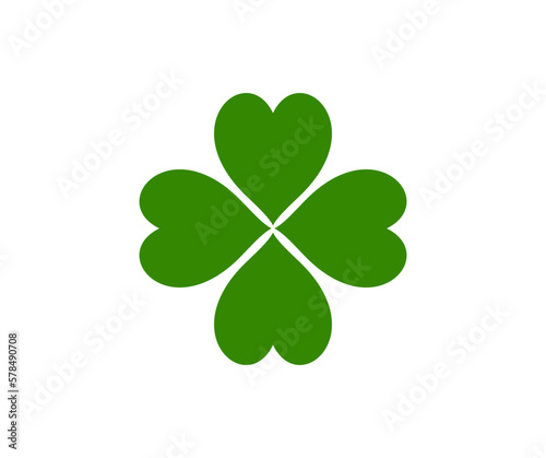 Four leaf clover logo design. Clover silhouette. Clover shamrock leaf seamless. Web site page and mobile app design vector element. Green clover icon vector design and illustration.

