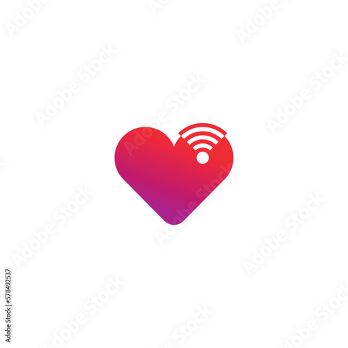 Traceable heart treatment method symbol. Vector