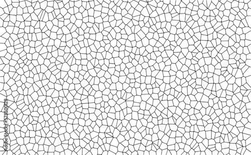 Rough, irregular texture composed of monochrome geometric elements. Overlay distressed grunge background. Abstract vector illustration. Isolated on white background. EPS10