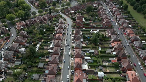 Generic aerial view of a British street in Rotherham photo