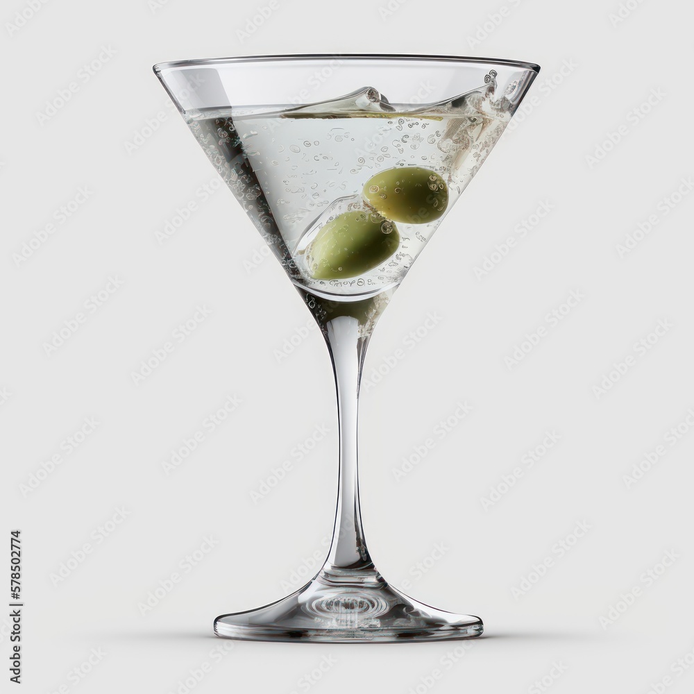 ภาพประกอบสต็อก Gin martini, classic cocktail, timeless sophistication