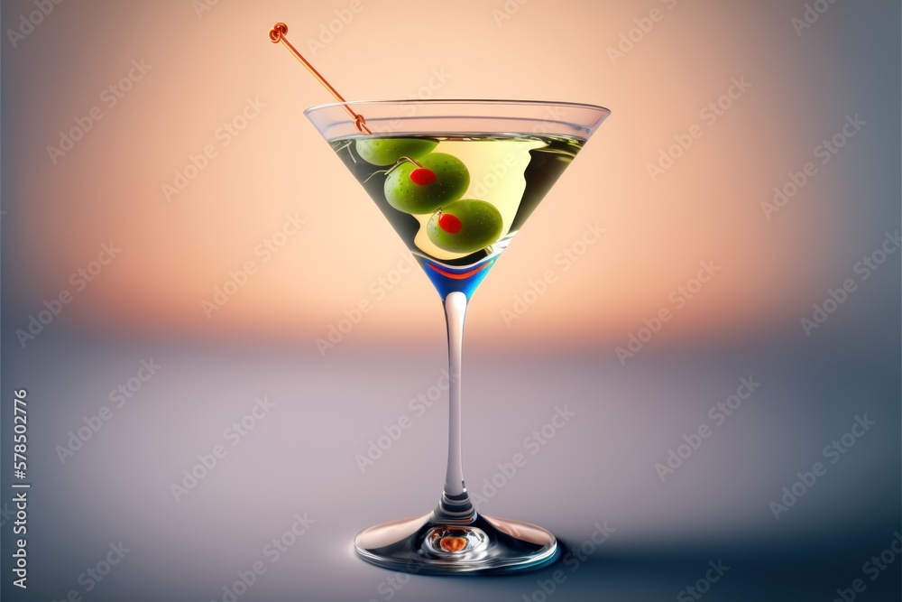 Gin martini, classic cocktail, timeless sophistication, elegant. Dry
