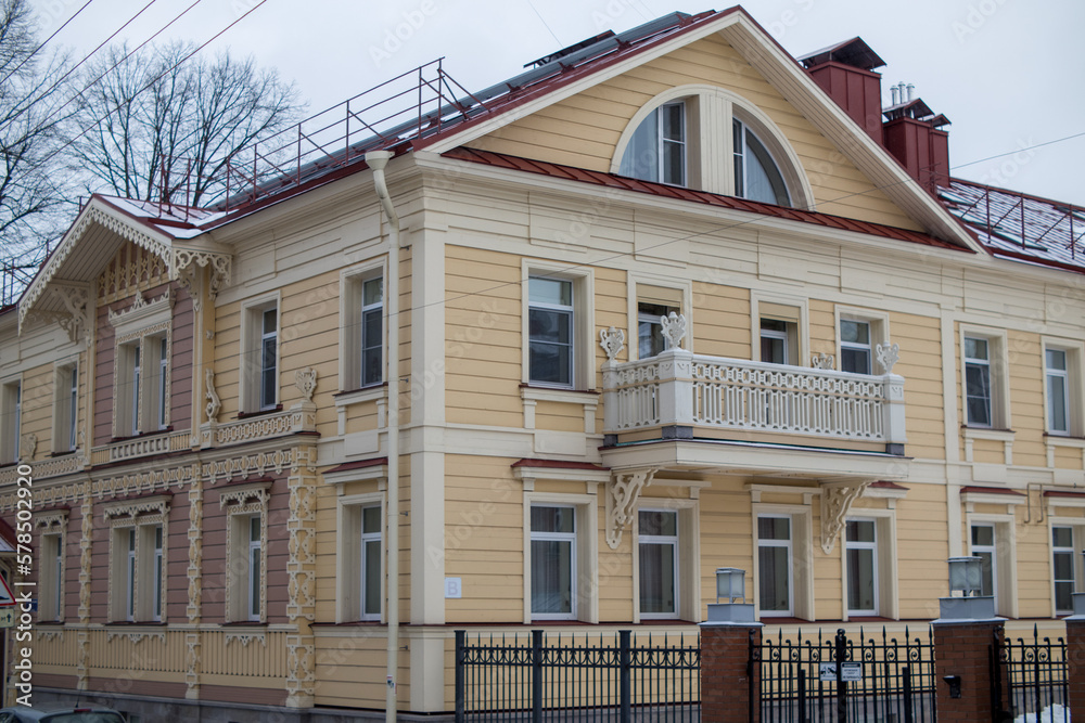 Fototapeta premium old houses in the city
