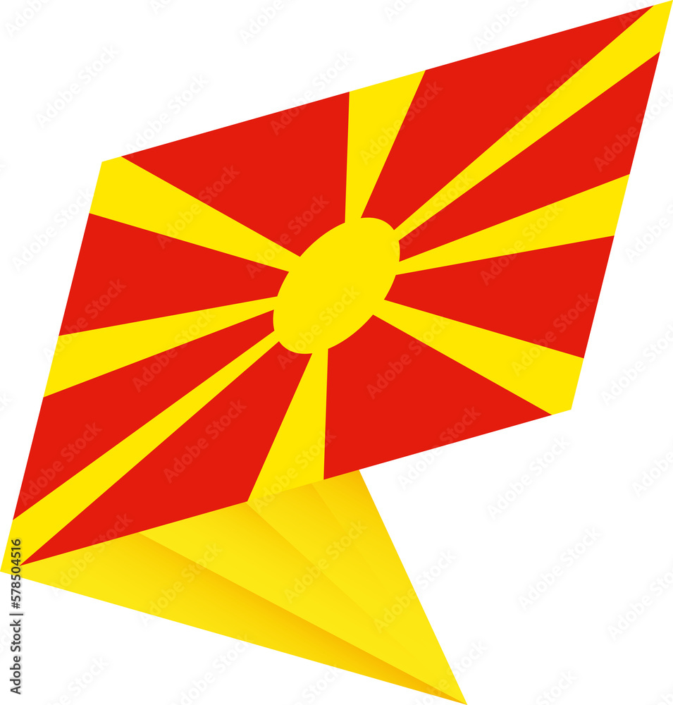 Flag of North Macedonia, modern pin flag