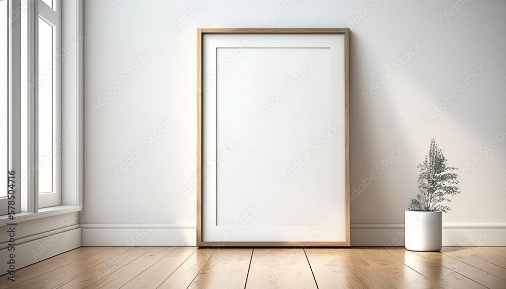 Photorealistic image of mockup frame. Generative AI. Photorealistic image of mockup frame. Generative AI.