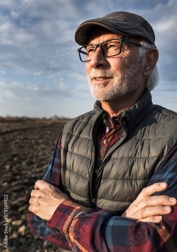 Portrait of farmer in field