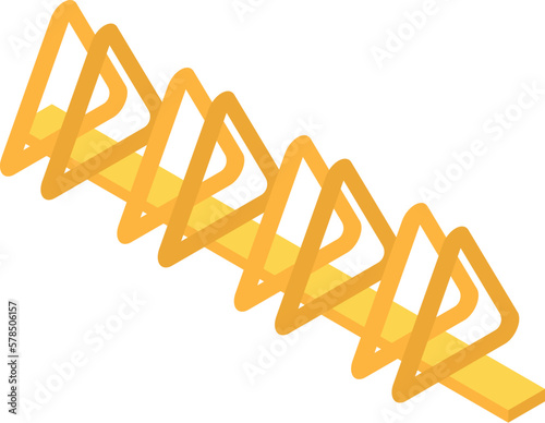 Bicycle parking icon isometric vector. Metal equipment for fixing bike on street. Urban infrastructure, bike sharing