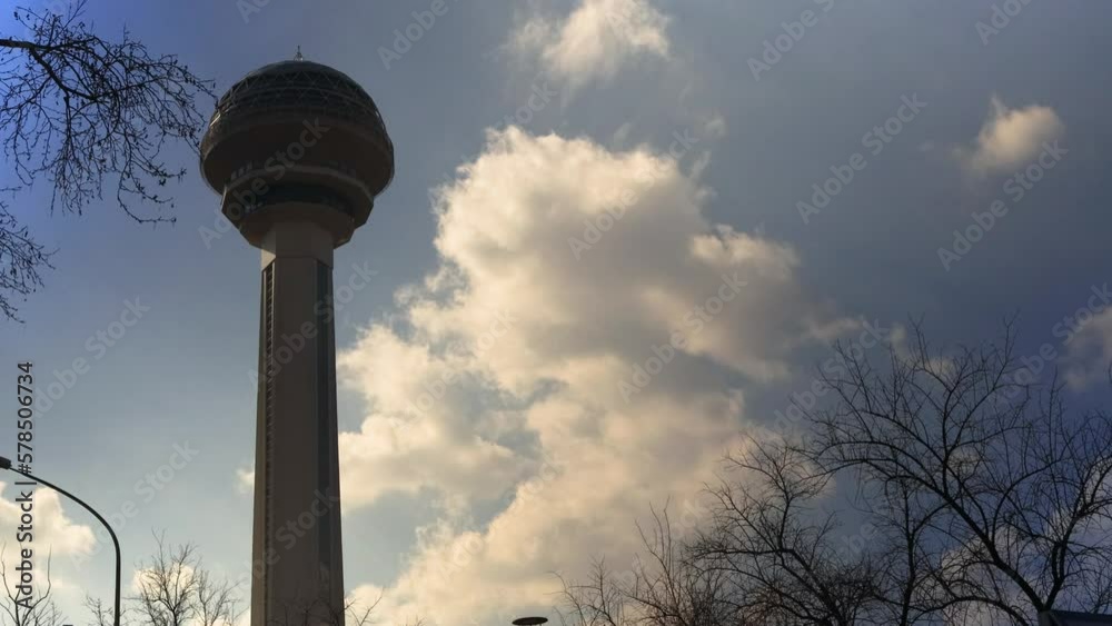 Capital of Turkey's Symbol Atakule. Atakule is one one of the primary landmarks of Ankara. High quality 4k footage Capital of Turkey's Symbol Atakule. Atakule is one one of the primary landmarks of Ankara. High quality 4k footage