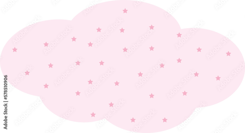 dotted pink cloud