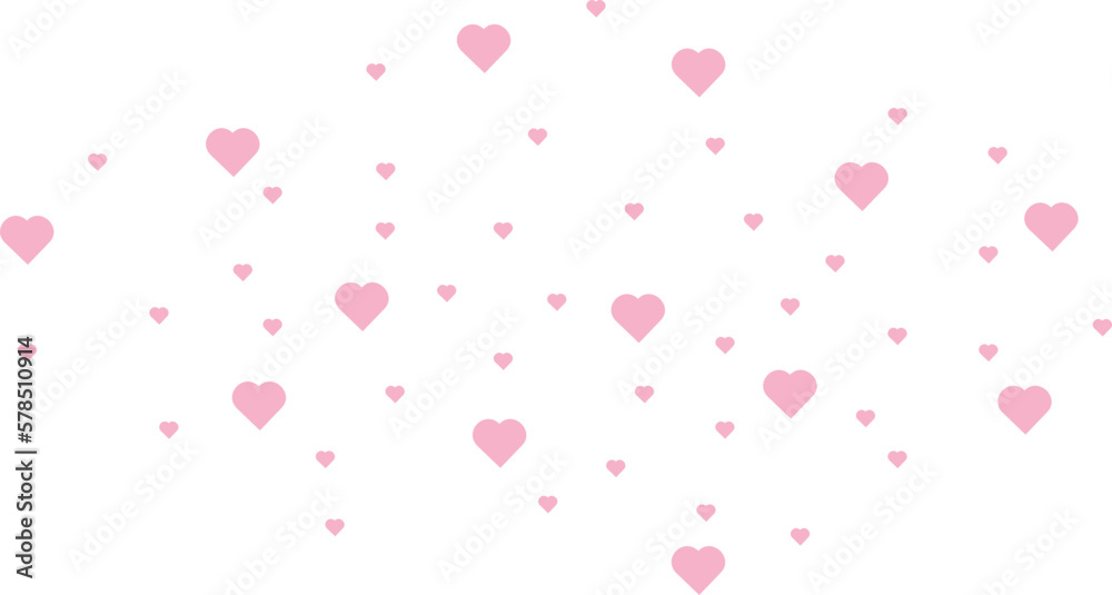 pink hearts and dots confetti