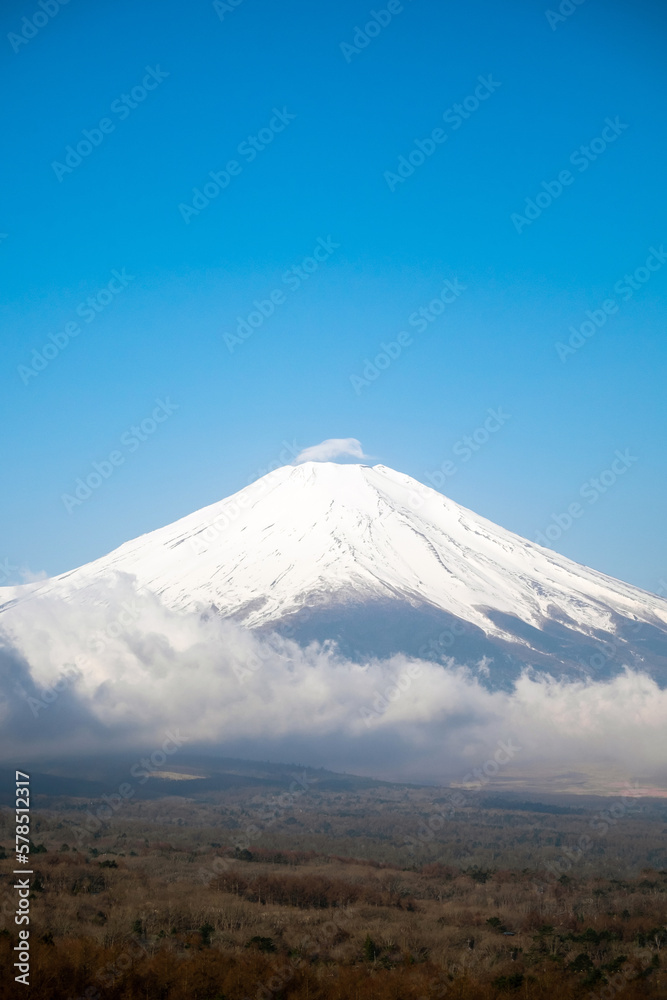Landscape of Japan with Mountain Fuji from Yamanaka lake
