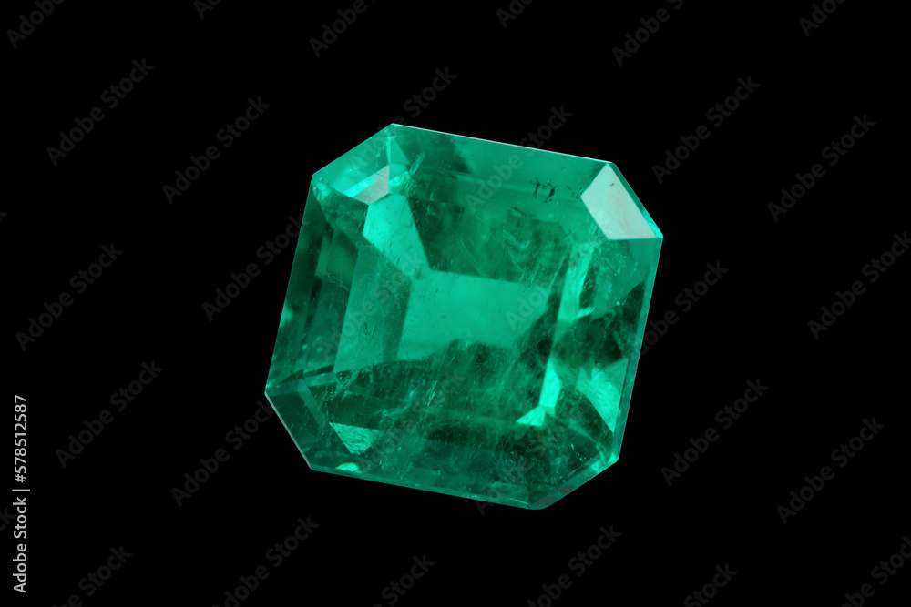 natural green emerald sapphire precious gemstone isolated on black background natural green emerald sapphire precious gemstone isolated on black background