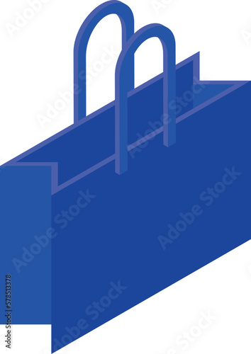 Retail eco bag icon isometric vector. Fabric cotton. Handle tote