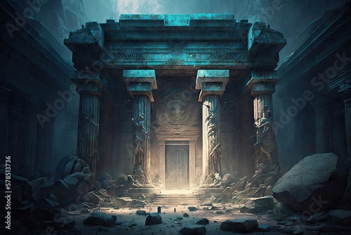 Discovering Lost Treasures and Unfathomable Mysteries in an Unexplored Ancient Temple Generative AI