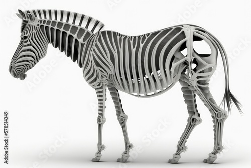 Zebra skeleton isolated on white background  © VisualProduction