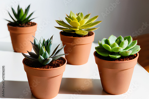 Pot for growing succulent plants, adding a biophilic aesthetic to the design of the environment. Created by an AI algorithm.