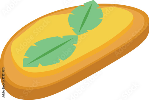 Basil sandwich icon isometric vector. Fresh herb. Natural organic
