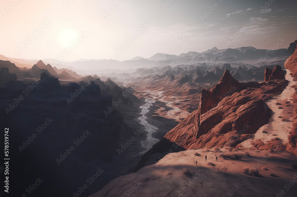 A beautiful landscape with incredible views AI-Generated
