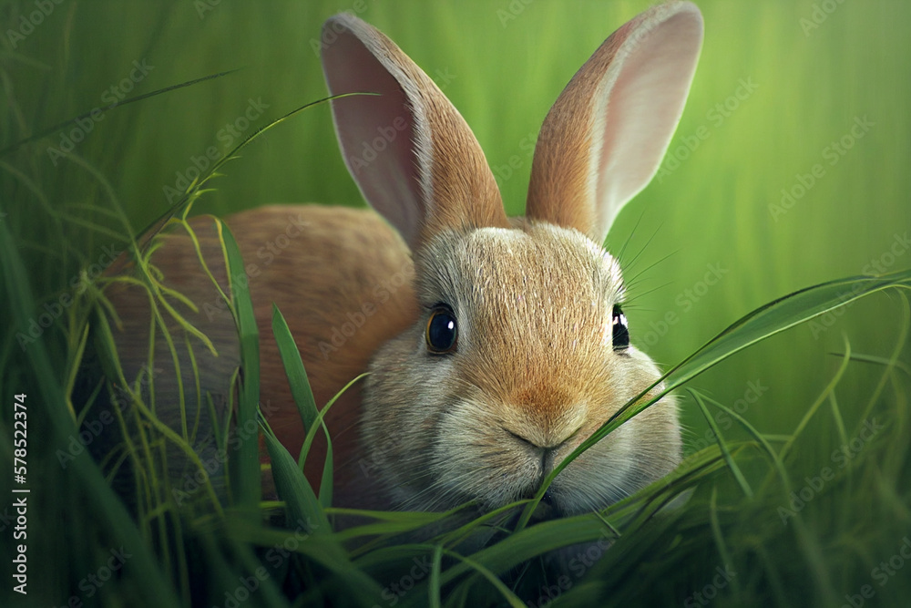 Obraz premium rabbit in the grass