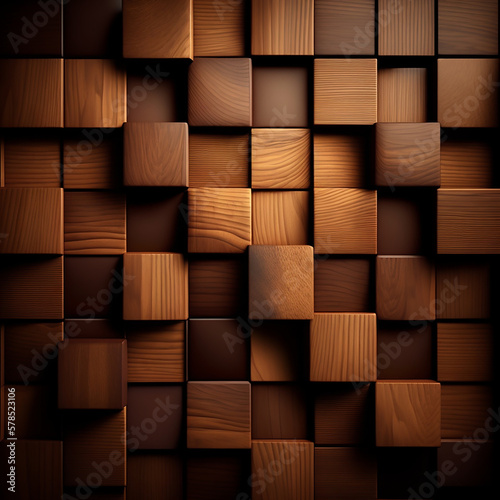 background of blocks  wood  made with generative AI