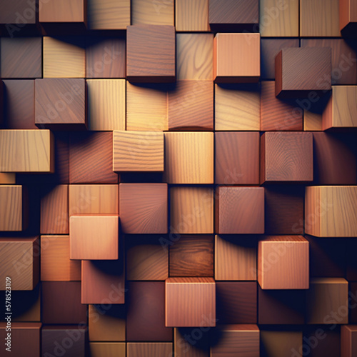 background of blocks, wood, made with generative AI