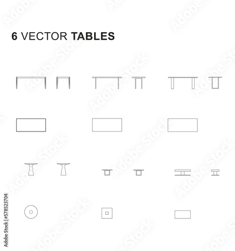 Vector - Home furniture (Tables)