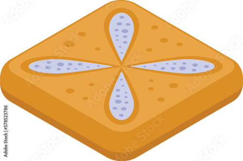 Food meal icon isometric vector. Bread cooking. Cheese dinner